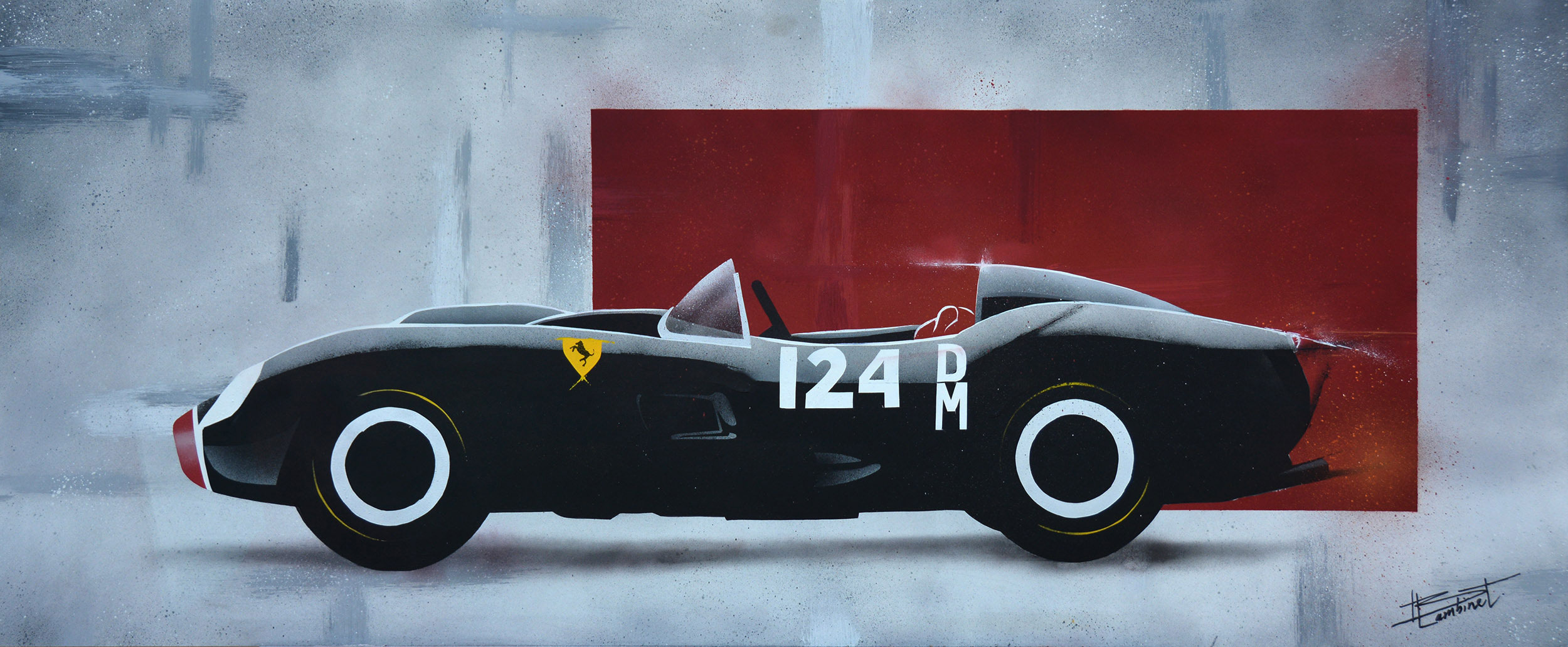 Peinture Ferrari 250 Testa Rossa – complète Peinture Ferrari 250 Testa Rossa - complète